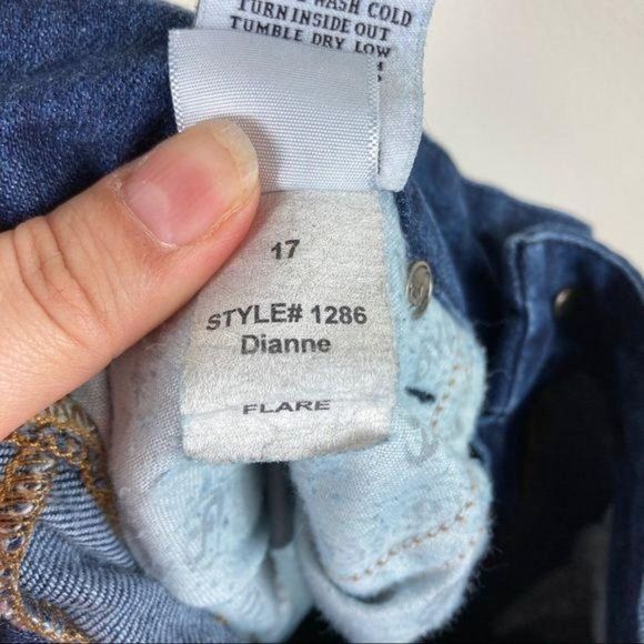 Dylan George & Co Diane Flare Jeans Dark Wash Denim Women's 25x33 Low Rise Boho - Picture 12 of 12